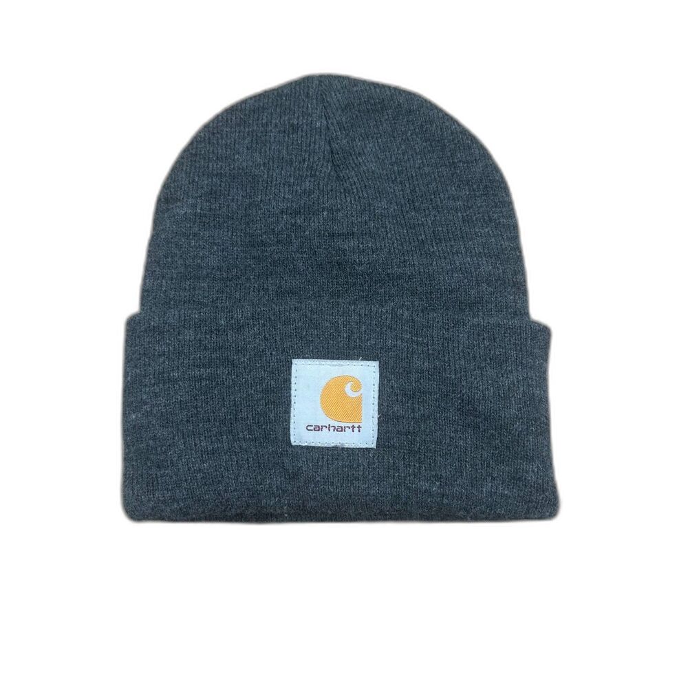 Carhartt One Size Gray Cuff Iconic A18 Watch Cap Beanie Snow Fall Winter Hat